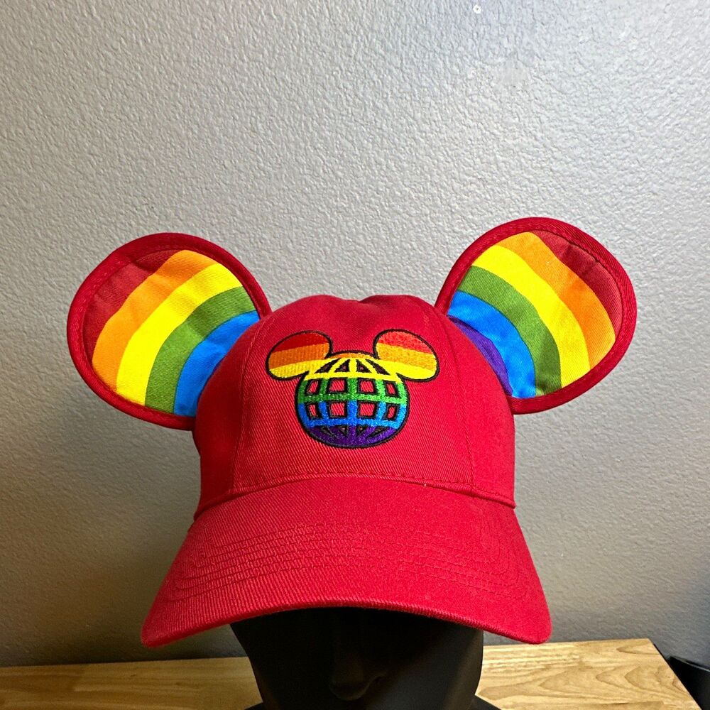 Disney Parks Walt Disney World Pride Mickey Mouse Ear Baseball Cap Hat Adult